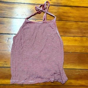 Brandy Melville, red white stripes, crop top